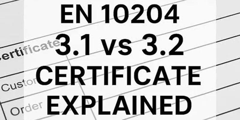 Stainless Steel Certificate EN 10204 31 vs 32